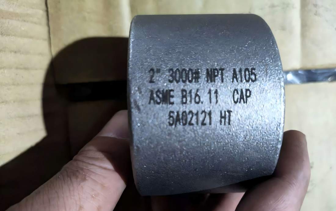 HT 2inch 3000# NPT A105 ASME B16.11 CAP heatno5A02121